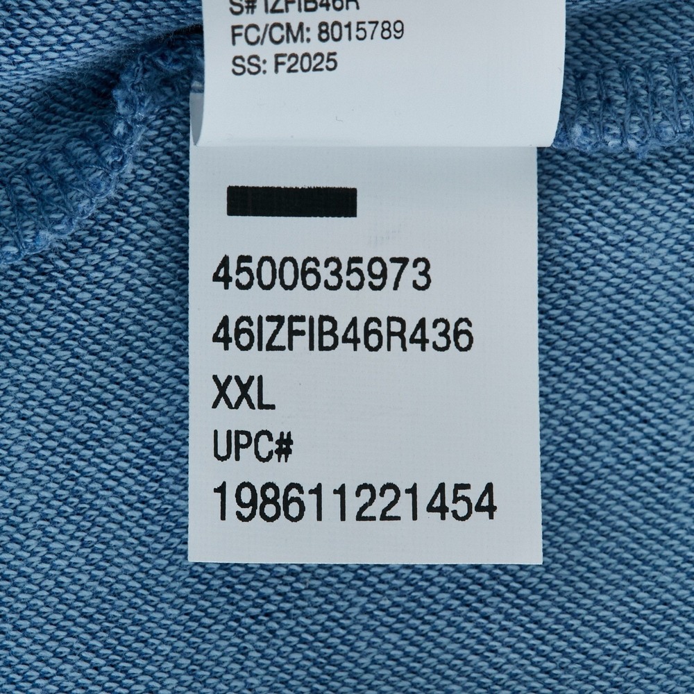 IZOD Pullover Mens XXL Chambray Blue Quarter Zip Comfort Performance Cott Blend - Picture 9 of 15